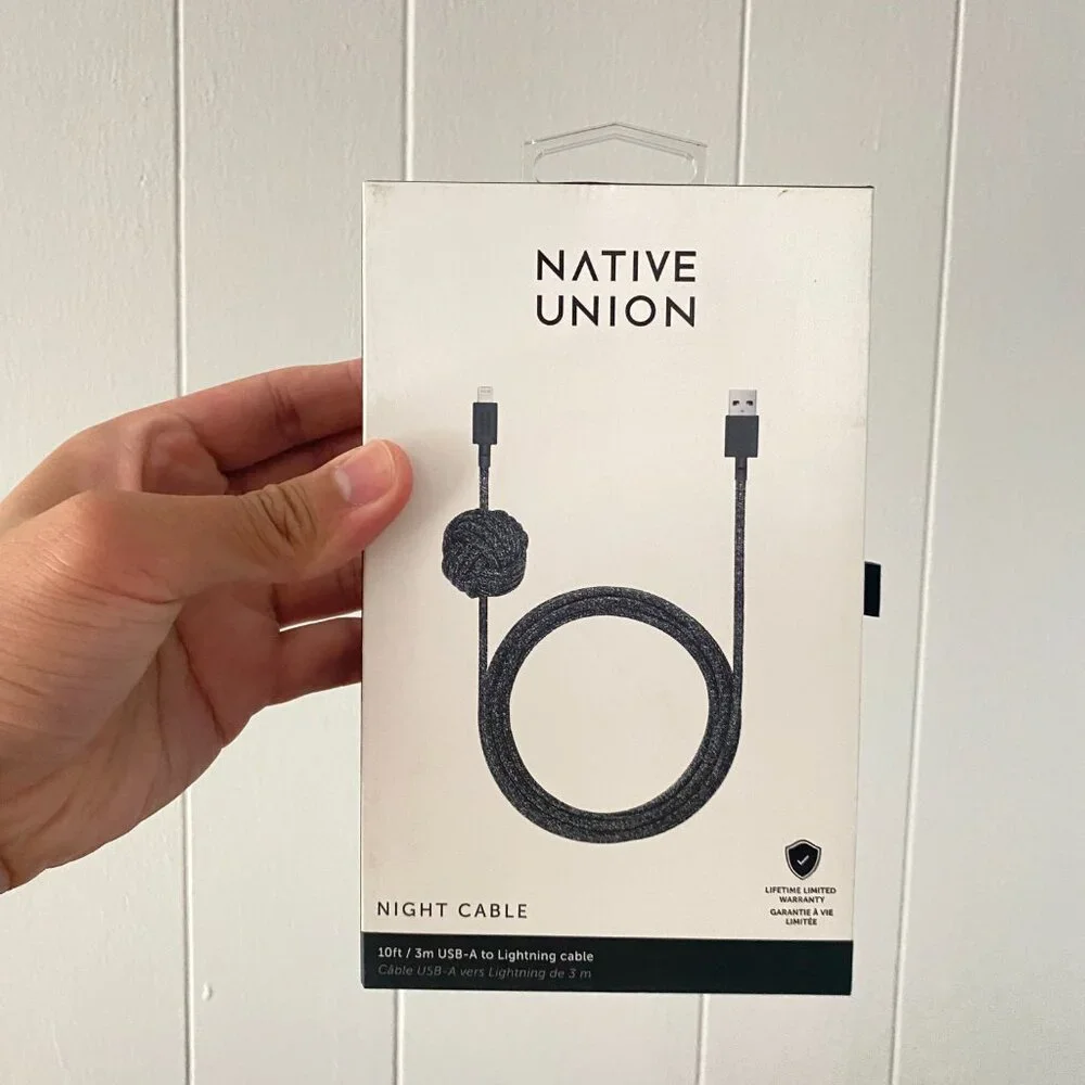 Native Union Night Cable USB-A Cable 10ft Cosmos for iPhone iPad Reinforced